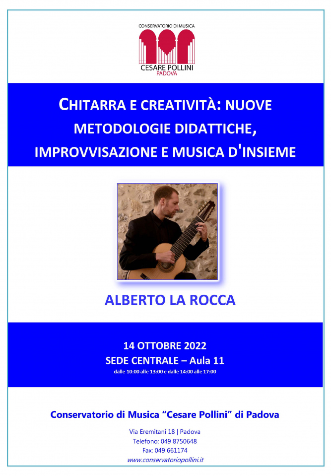Masterclass di Chitarra con Alberto La Rocca