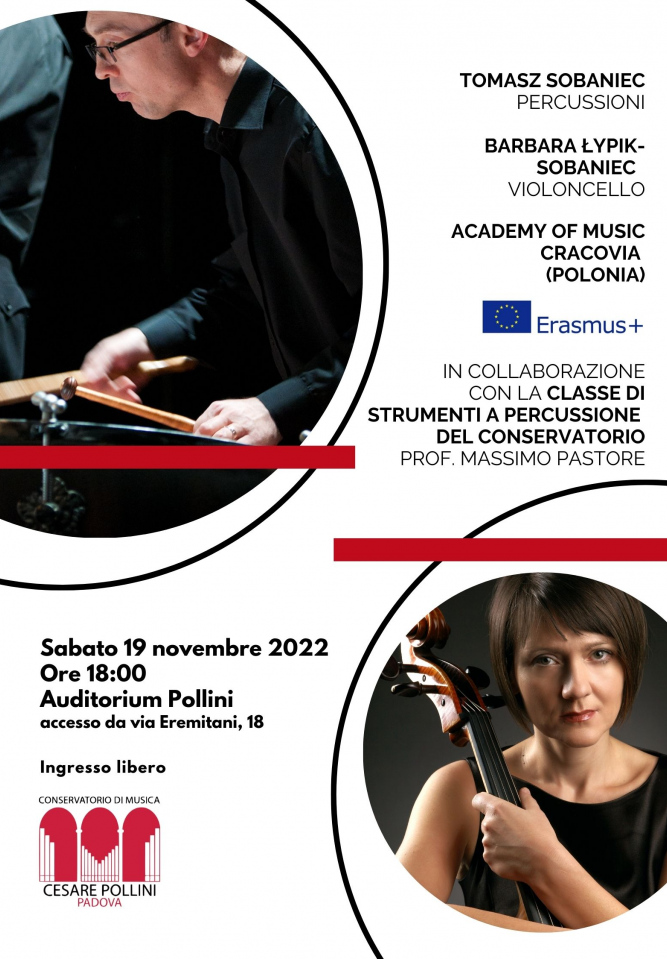 Tomasz Sobianec, percussioni e Barbara Lypik, violoncello