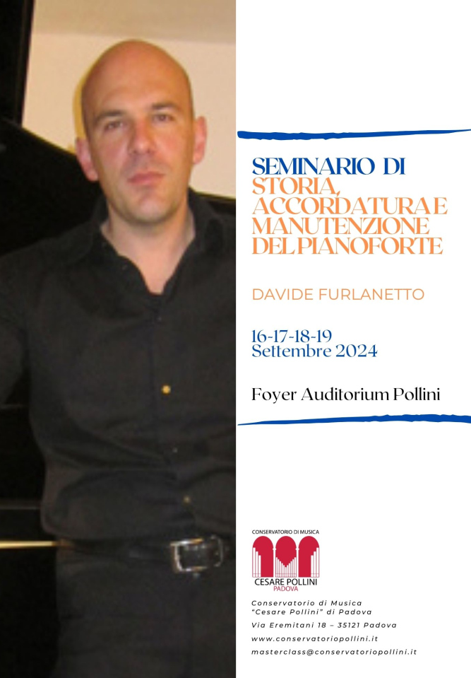 Seminario di storia, accordatura e manutenzione del pianoforte con Davide Furlanetto