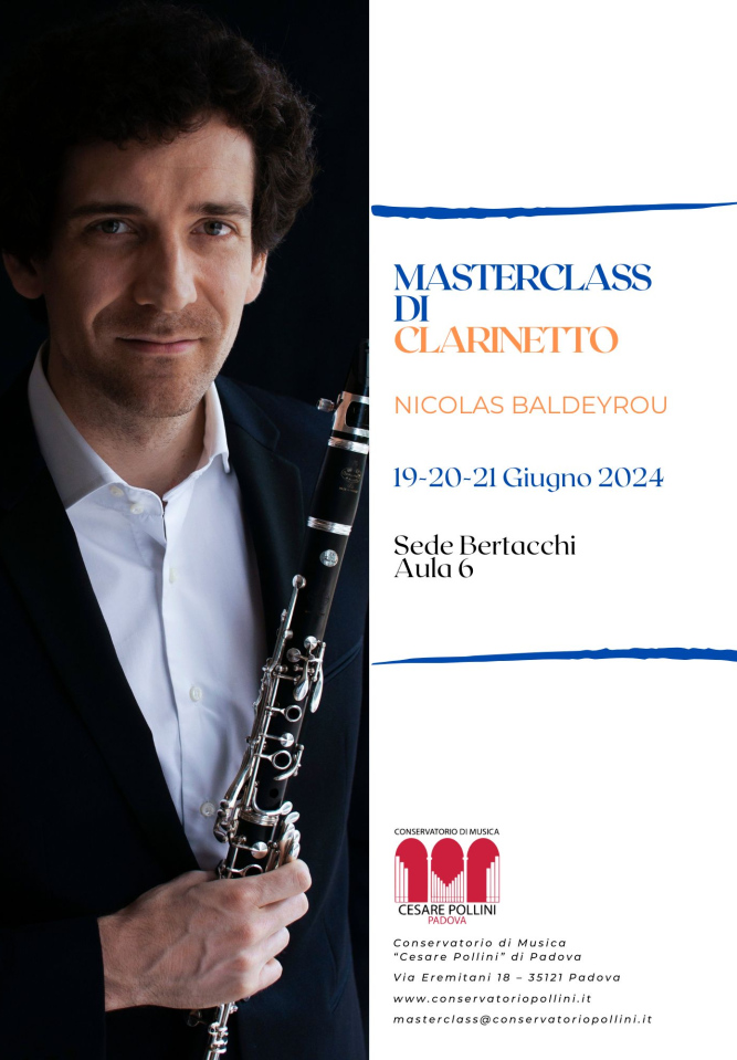 Masterclass di clarinetto con Nicolas Baldeyrou