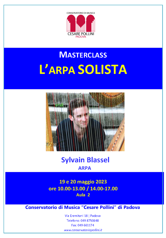 Masterclass di Arpa - L'arpa Solista con Sylvain Blassel