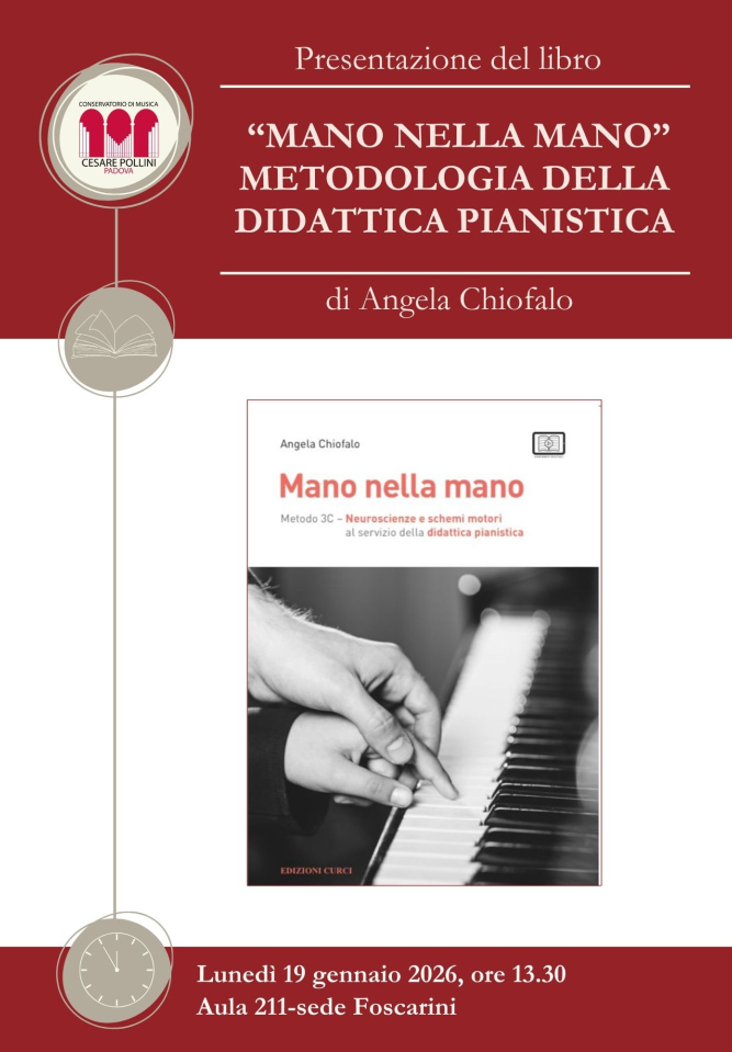 Presentazione del libro:  “Mano nella mano” metodologia della didattica pianistica