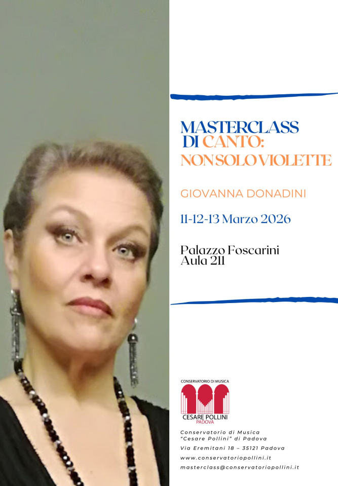 Masterclass di canto: Non solo violette. Con Giovanna Donadini