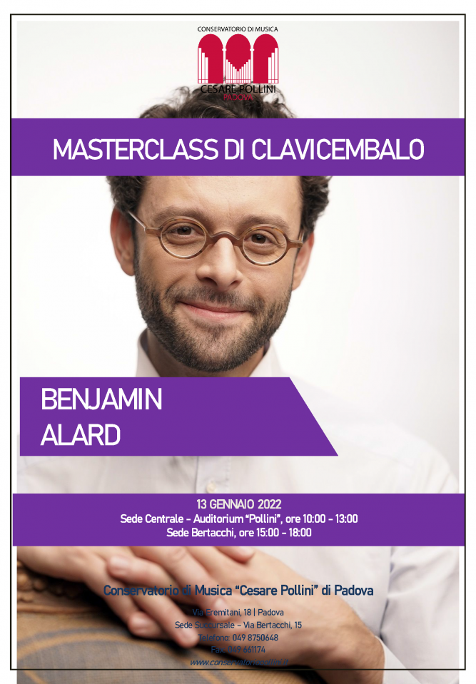 Masterclass di Clavicembalo con Benjamin Alard