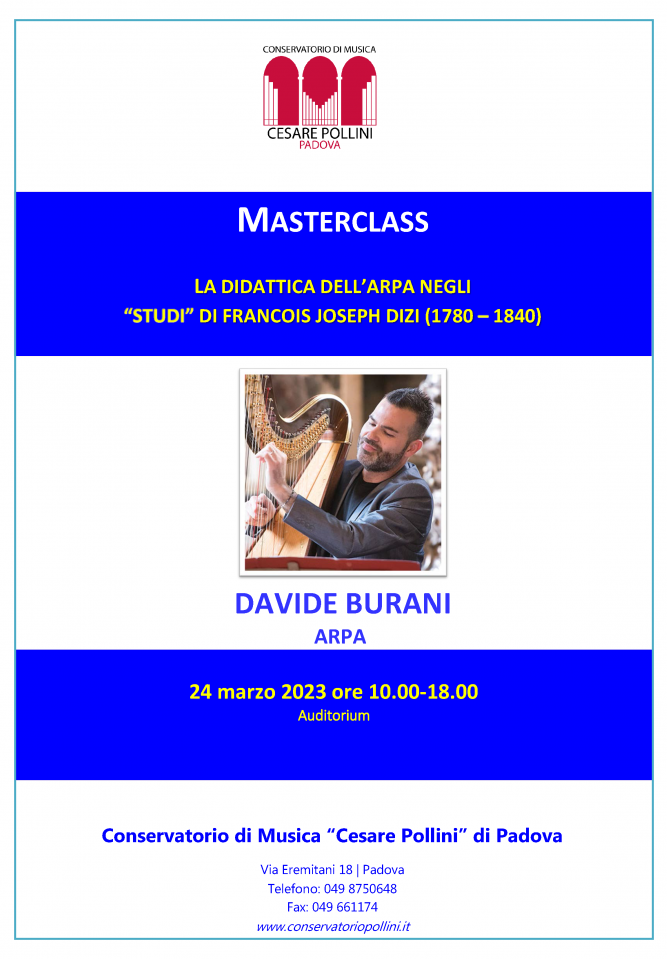 Masterclass di Arpa - Davide Burani - LA DIDATTICA DELL'ARPA NEGLI STUDI DI FRANCOIS JOSEPH DIZI