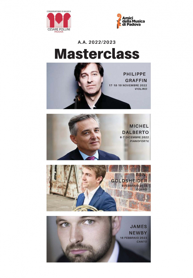 Masterclass in collaborazione con gli Amici della Musica di Padova